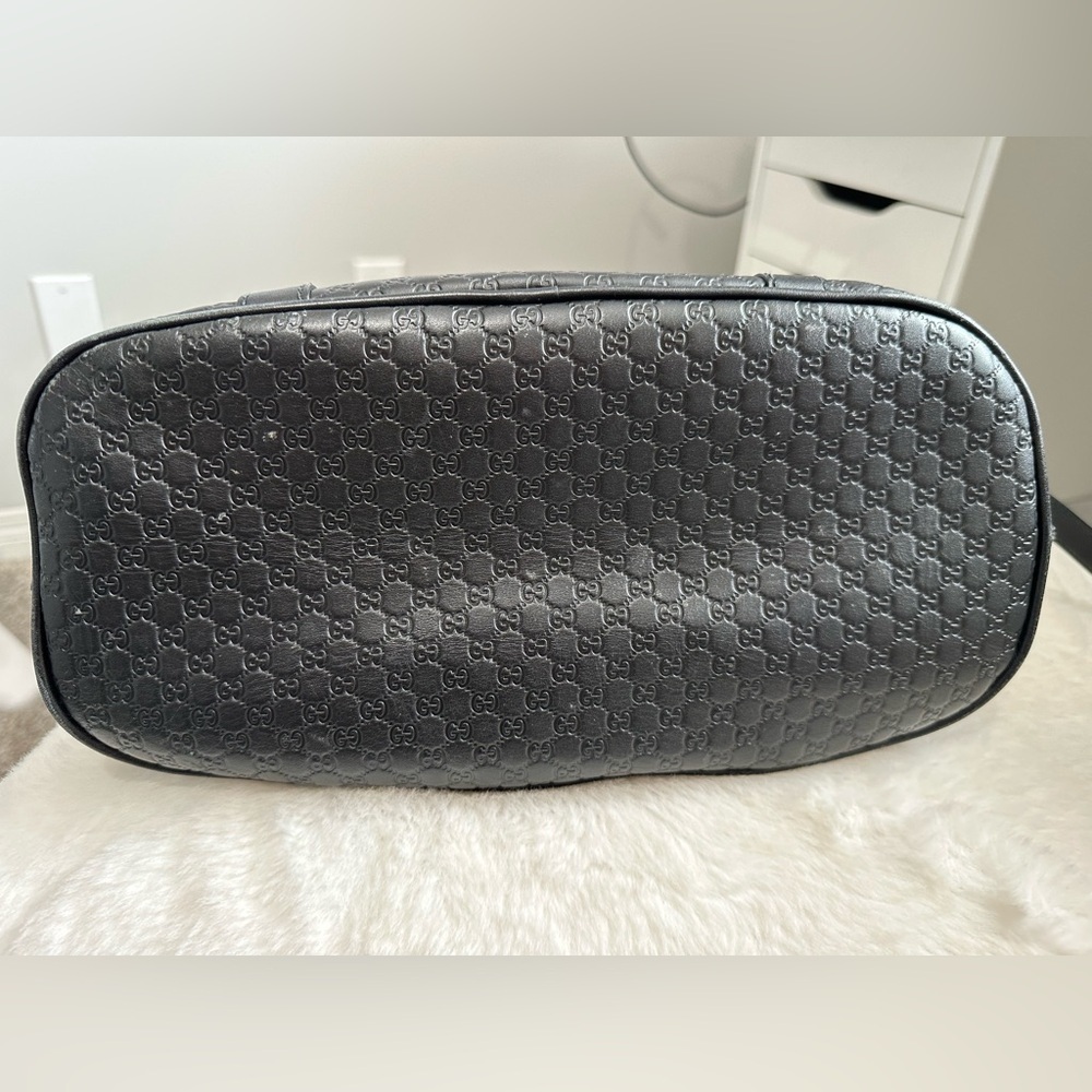 Gucci Bree Microguccissima Dome Crossbody Bag Black Leather - Picture 14 of 14